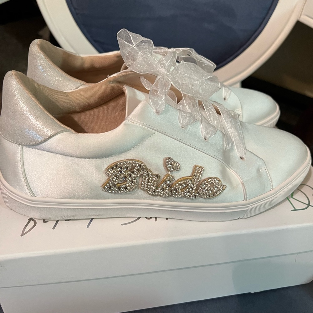 Betsey Johnson exclusively for Davids Bridal. Bride sneakers!